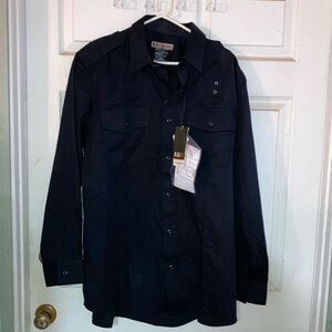 5.11 Tactical Men’s Size XL/Tall Twill Blue PDU  Class A Zip & Button Up Shirt